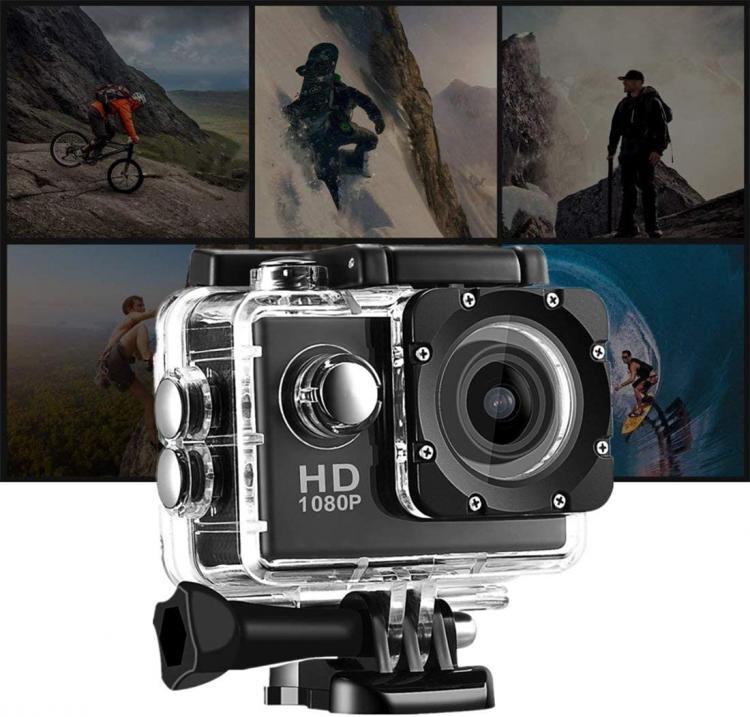 ACTION CAMERA PRO CAM SPORT ULTRA HD SCHERMO LCD VIDEOCAMERA SUBACQUEA 30M E-T08