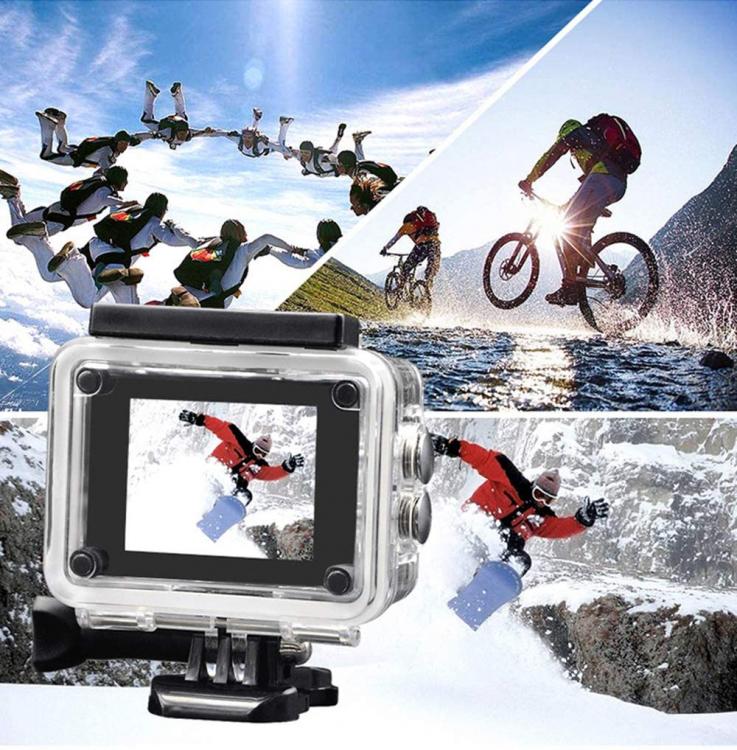 ACTION CAMERA PRO CAM SPORT ULTRA HD SCHERMO LCD VIDEOCAMERA SUBACQUEA 30M E-T08