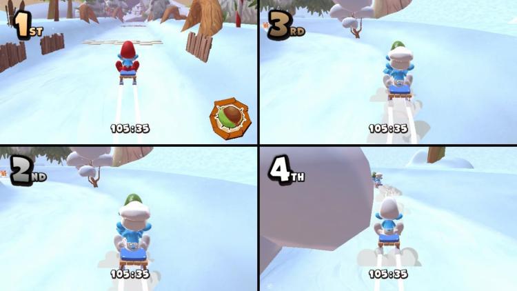 I Puffi Village Party Ps4 Gioco Playstation 4 Videogioco Blu-Ray Ita Upgrade Ps5