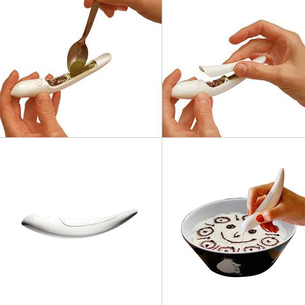 Spice Pen- Penna Elettrica Decora Cappuccino Caffe Latte Cacao Torta Decorazioni