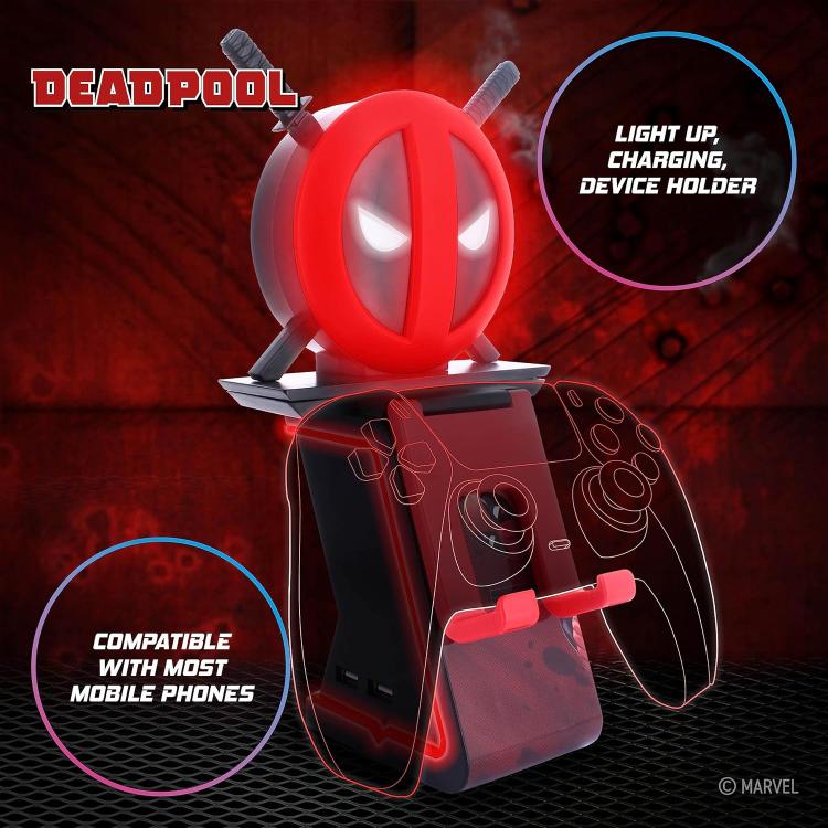 Cable Guys - (Deadpool Icons) Lampada Base Di Ricarica Per Smartphone Controller