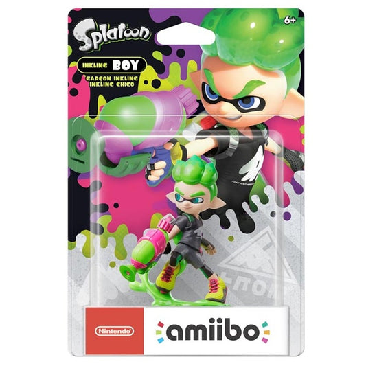 AMIIBO SPLATOON 2 INKLING BOY NINTENDO SWITCH STATUA LIMITED RAGAZZO VERDE NEON