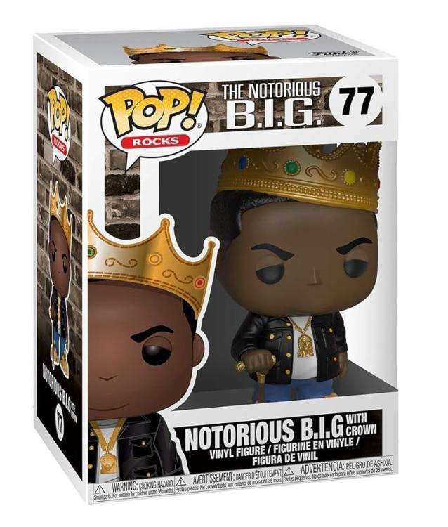 Funko Pop ! Rocks - (77) Notorius B.I.G Crown Biggie - Statua Vinyl Figure 9Cm