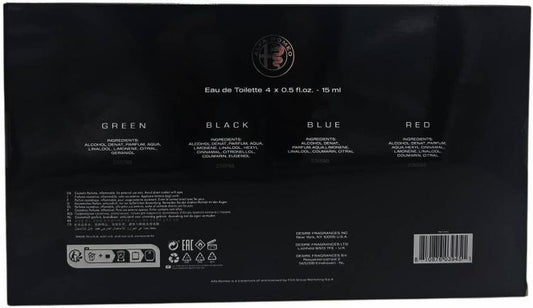 Alfa Romeo Confezione Regalo Uomo Green Black Blue Red Profumi Eau De Toilette