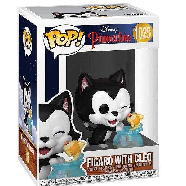 Funko Pop ! Disney Pinocchio - (1025) Figaro With Cleo Figure Gattino Pesciolino