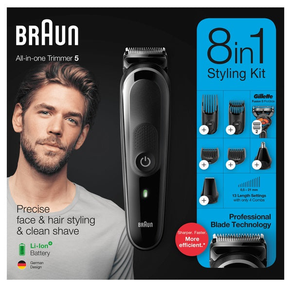BRAUN All One Trimmer 8in1 Regolabarba Elettrico Tagliacapelli Rasoio Gillette