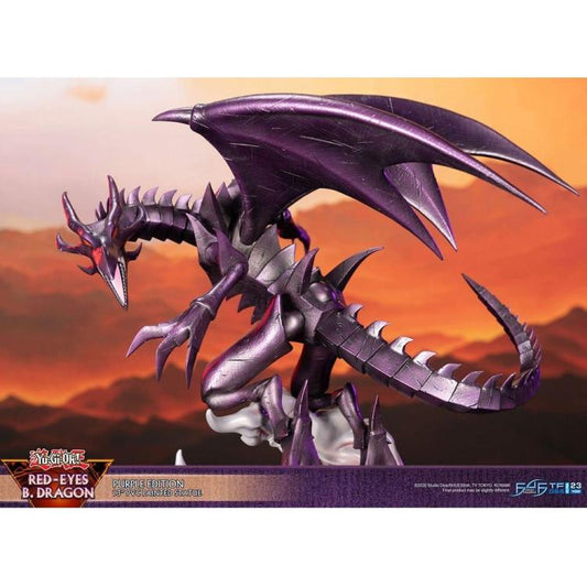 Yu-Gi-Oh! Statua Pvc Dragon Nero Occhi Rossi Ver. Viola 33 Cm First 4 Figures