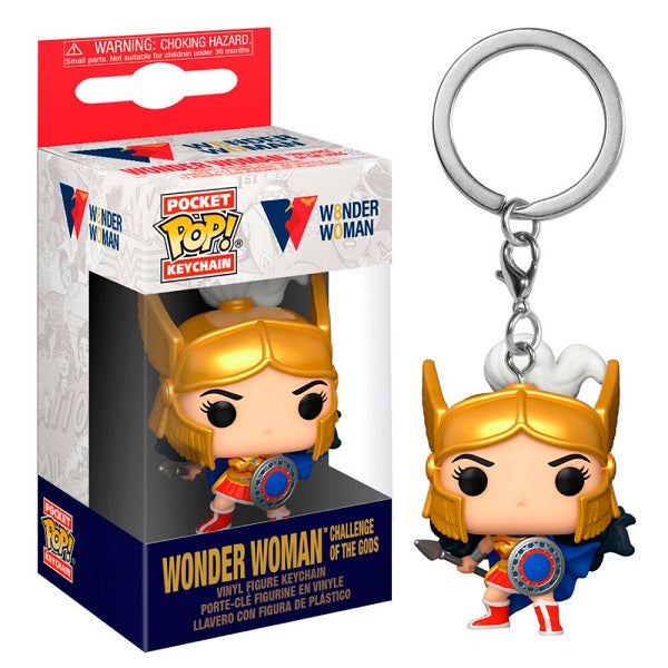 Funko Pop Pocket Keychain Wonder Woman 80Th Challenge Of The Gods Portachiavi