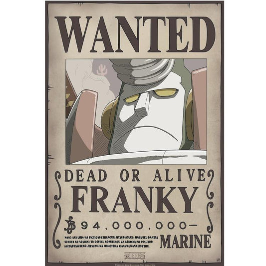 ABYSTYLE (ONE PIECE) POSTER: WANTED FRANKY (52X35) ANIME MANGA LIMITED