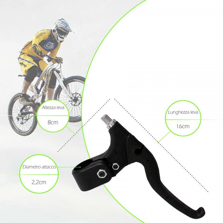 Coppia Leve Freni In Resina Bici Freno Regolabile Universale Bicicletta Mtb Bike