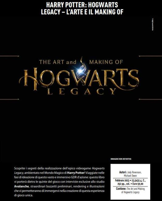 Hogwarts Legacy L'Arte E Making Of Videogioco Harry Potter Guida Ufficiale Gioco