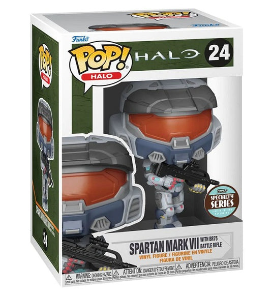 Funko Pop ! Games Halo - (24) Mark Vii With Weapon Specialty Series Figure 9Cm