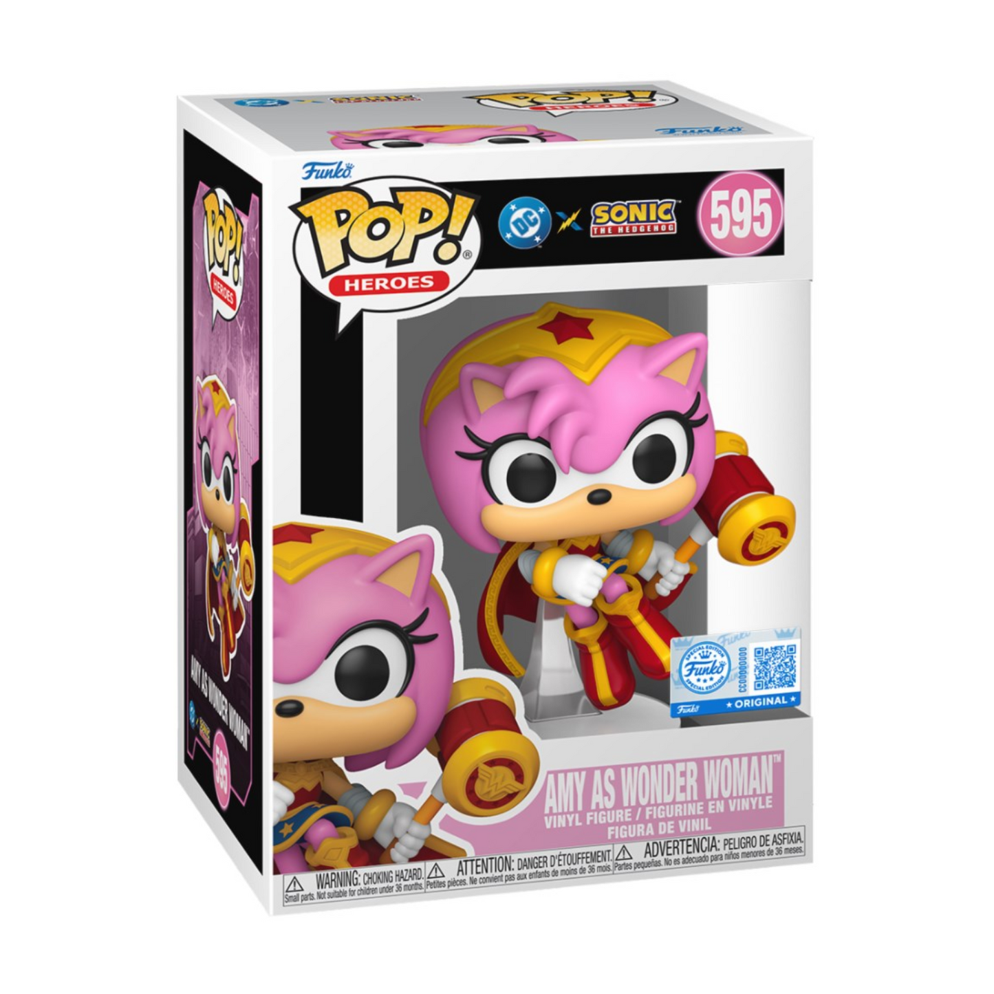 Funko Pop ! Heroes - DC X Sonic (595) Amy As Wonder Woman Vinyl 9cm (Preordine)