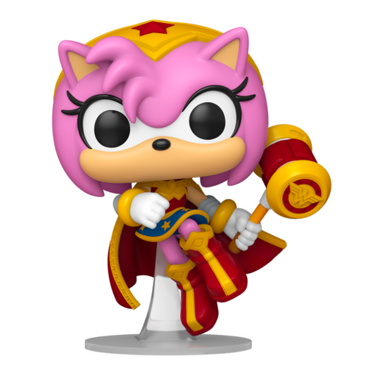 Funko Pop ! Heroes - DC X Sonic (595) Amy As Wonder Woman Vinyl 9cm (Preordine)