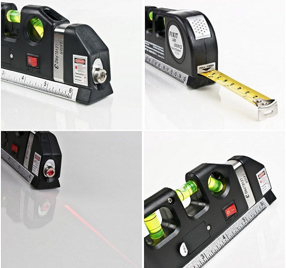 Livella Laser Di Precisione Con Metro Level Pro 4In1 Fai Da Te Elettronica 250Cm