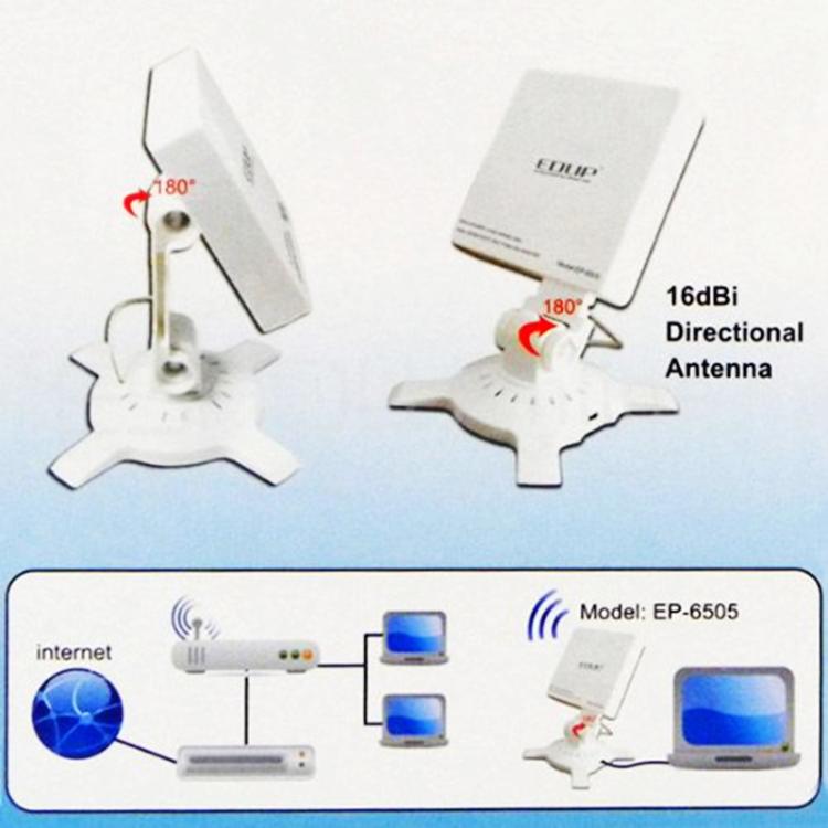 ANTENNA ADATTATORE SCHEDA WIRELESS WIFI USB 16DBI AMPLIFICATORE RETE PC NOTEBOOK