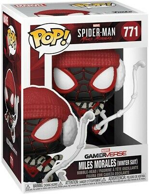Funko Pop ! Spiderman Miles Morales - (771) Spider-Man Winter Suit Figure 9Cm