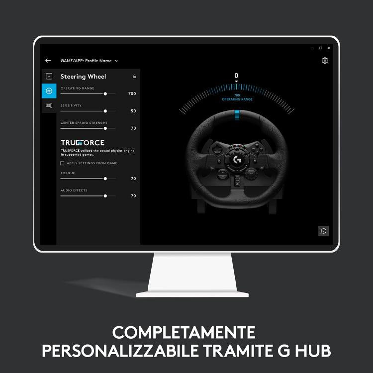 Logitech Volante Pedaliera G923 Trueforce Doppia Frizione Ps4/Pc/Ps5 Playstation