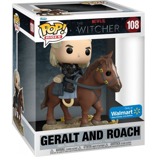Funko Pop ! Rides Netflix The Witcher - Geralt And Roach (108) Vinyl Figure Exm