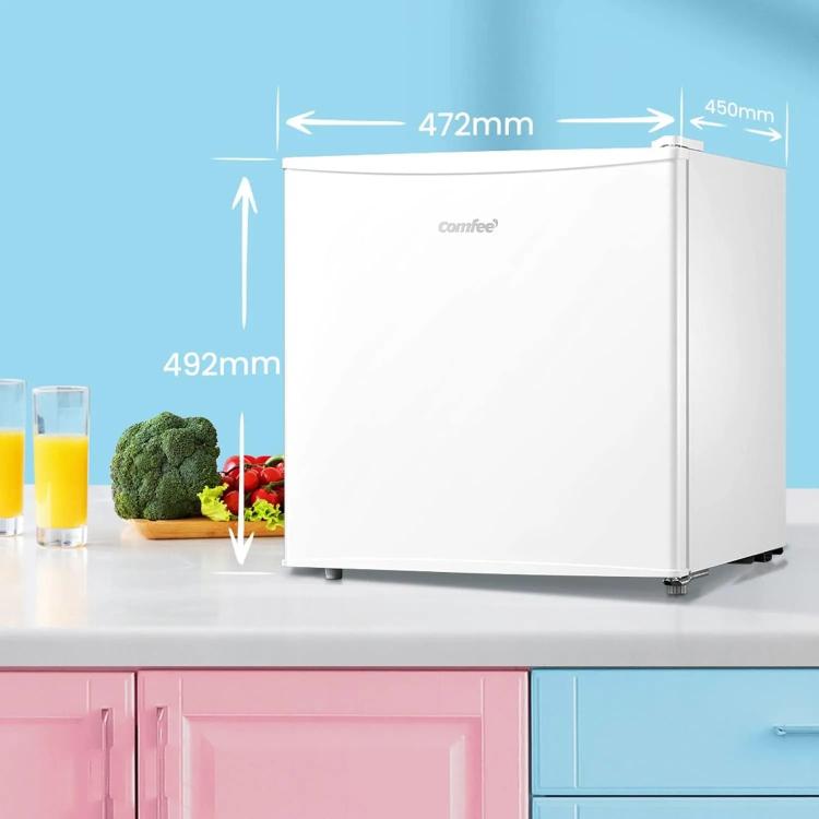 COMFEE MINI FRIGO BAR TAVOLO FRIGORIFERO MONOPORTA VERTICALE 43LT BIANCO RCD76WH