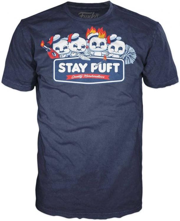 Funko Pop Tees Ghostbusters Unisex T-Shirt+Figure Glows In The Dark Stay Puft S