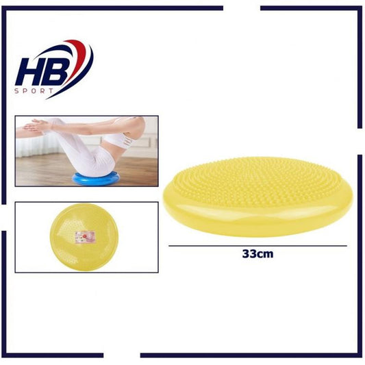 CUSCINO EQUILIBRIO GONFIABILE BALANCE PROPRIOCETTIVO DISCO YOGA PILATES | GIALLO