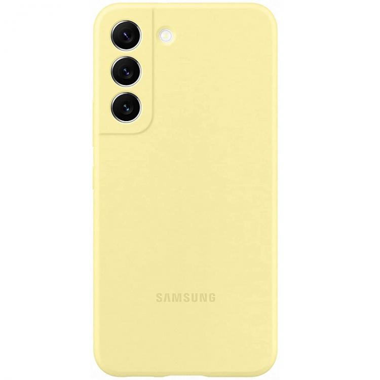 Samsung Silicone Cover Galaxy S22 Yellow Cellulare Custodia Giallo Morbida 5G