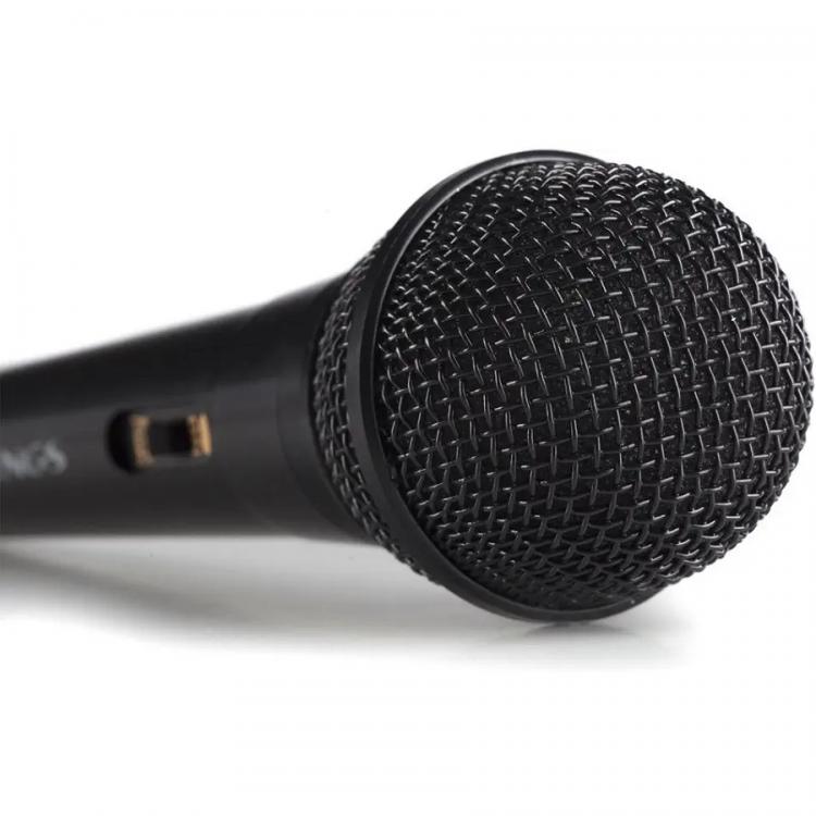 Ngs Microfono Vocale Wired Singer Fire Karaoke Feste Conferenze Con Cavo 3M Nero