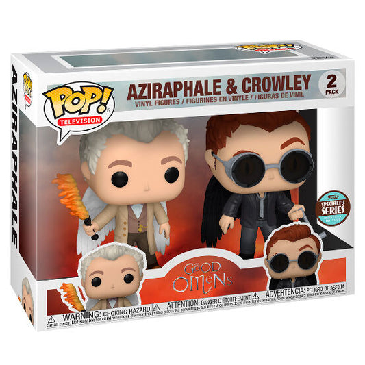 Funko Pop Tv Good Omens - Aziraphale & Crowley 2 Pack Mini Set Specialty Series
