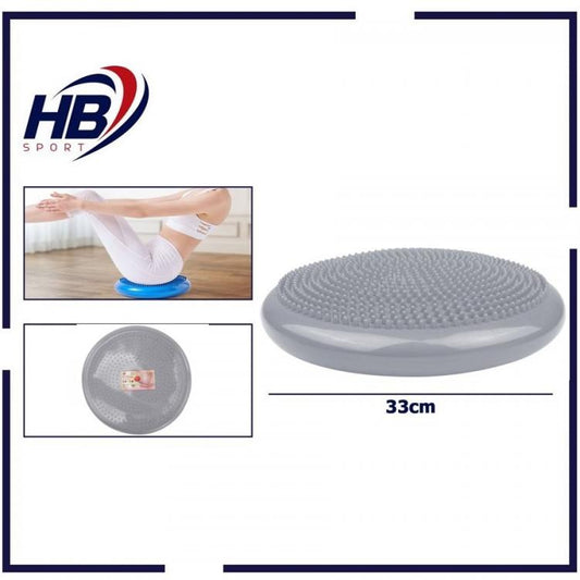 CUSCINO EQUILIBRIO GONFIABILE BALANCE PROPRIOCETTIVO DISCO YOGA PILATES | GRIGIO