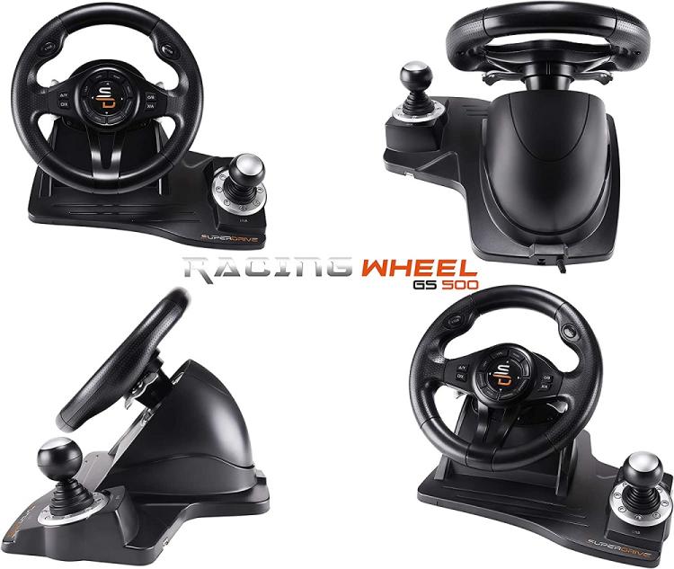 Superdrive Volante Racing Drive Pro Gs500 Leva Cambio Pedali Ps4-Xbox One-Pc-Ps3