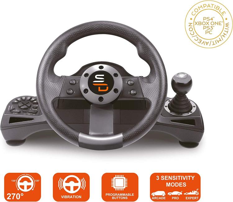 Superdrive Volante Racing Drive Pro Gs700 Leva Cambio Pedali Ps4-Xbox One-Pc-Ps3
