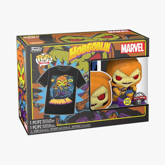 Funko Pop ! Tees Marvel Hobgoblin 36 Art Series Special Edition Glows T-Shirt L