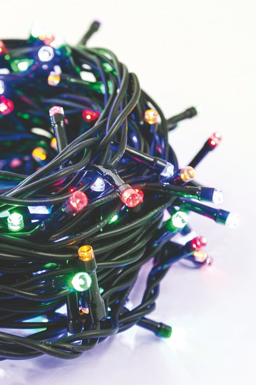 Serie Luci Albero Di Natale Minilucciole 450 Led Lampadine 20.2Mt Multicolor