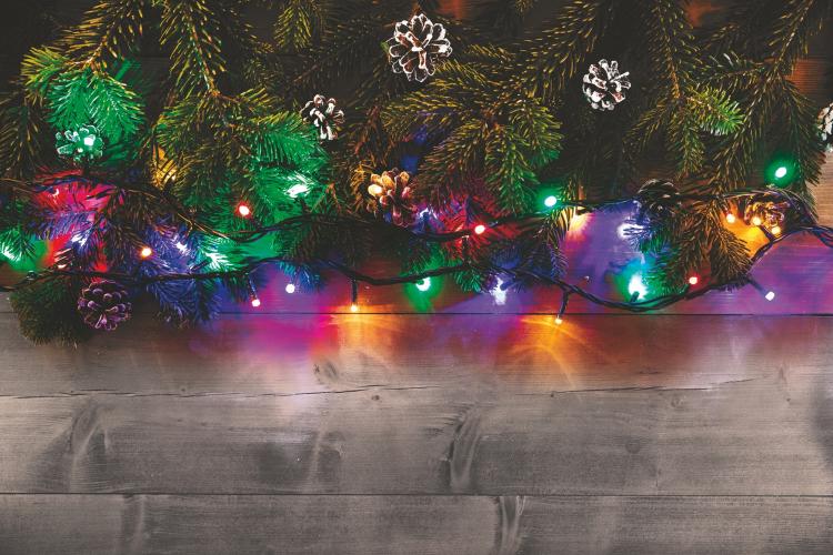 Serie Luci Albero Di Natale Minilucciole 450 Led Lampadine 20.2Mt Multicolor