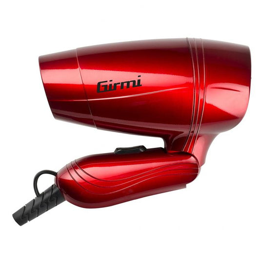 Girmi Asciugacapelli Pieghevole Ph02 1200W Fono Rosso Portatile Phon Da Viaggio