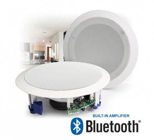 COPPIA CASSE ALTOPARLANTI DIFFUSORE AUDIO BLUETOOTH SOFFITTO INCASSO 2x20W - 40W