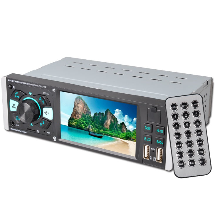 AUTORADIO STEREO PER AUTO 1 DIN SCHERMO 4.1" BLUETOOTH MP5 DOPPIO USB TF FM AUX