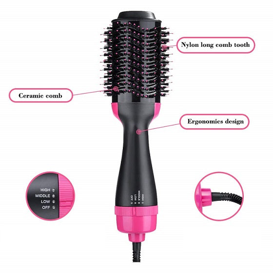One Step Spazzola Phon 2 In 1 Capelli Multi-Funzione Asciugacapelli