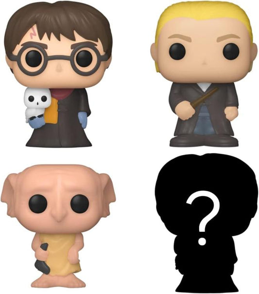 Funko Bitty Pop ! Harry Potter/Draco Malfoy/Dobby Box 4 Pack Con Mistery Figure