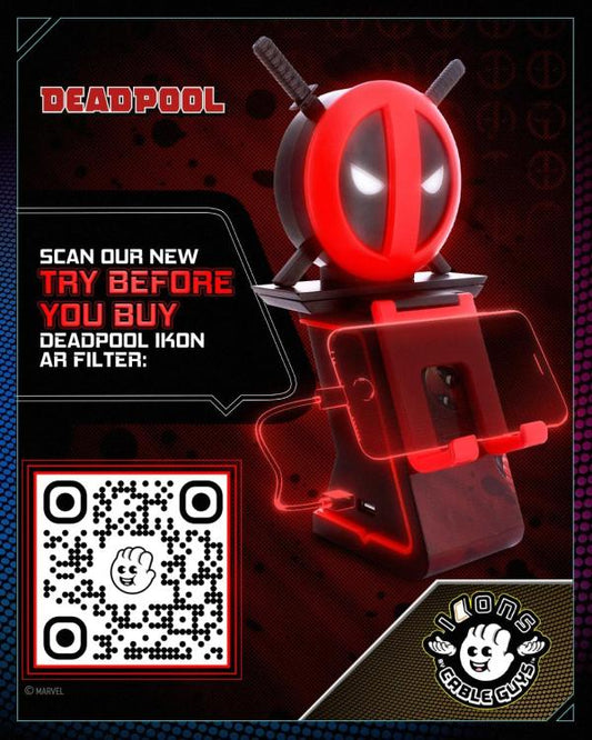 Cable Guys - (Deadpool Icons) Lampada Base Di Ricarica Per Smartphone Controller