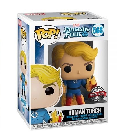 Funko Pop Marvel Fantastic Four 4 (568) Human Torch Special Edition Vinyl Figure