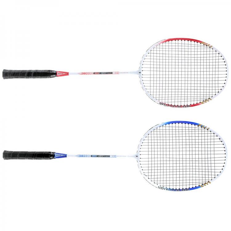 COPPIA RACCHETTE BADMINTON CON CUSTODIA BORSA DA TRASPORTO SPORT COME TENNIS DFH