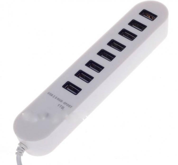 Ciabatta Hub Usb 8 Porte 1tb Multipresa Pendrive Pc Stazione Ricarica Smartphone
