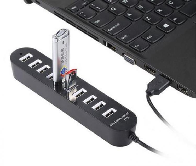 Ciabatta Hub Usb 8 Porte 1tb Multipresa Pendrive Pc Stazione Ricarica Smartphone