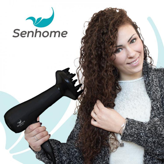Senhome - Phon Capelli 2400W Doppio Diffusore Asciugacapelli Phono Professionale