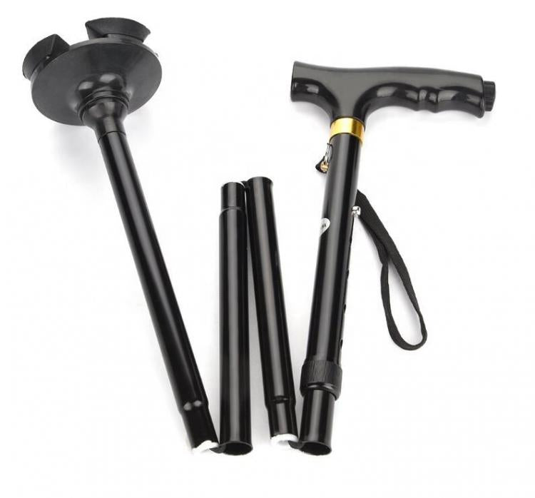 BASTONE LED PASSEGGIO ANZIANI DISABILI CON PIEDI GOMMA LUCE ALTEZZA REGOLABILE