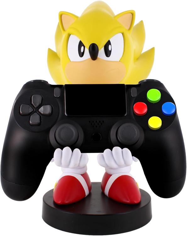 Cable Guys Super Sonic The Hedgehog Statuetta Base Ricarica Smartphonecontroller
