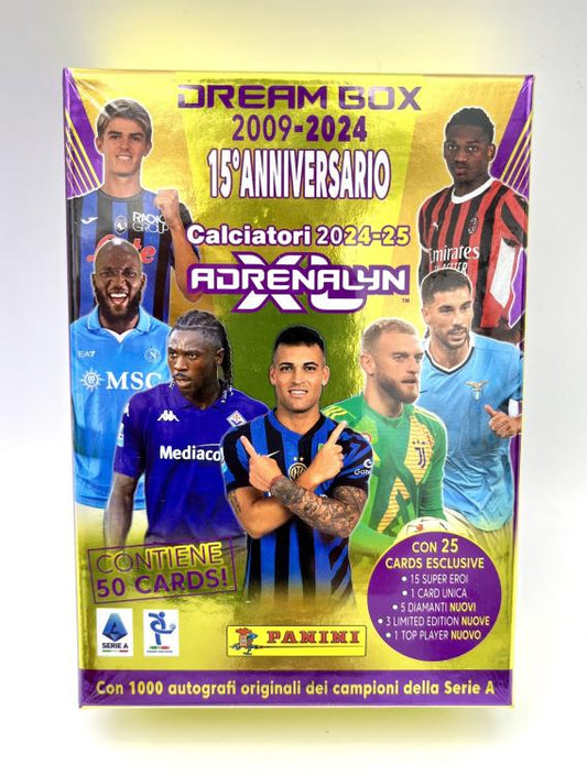 Panini Card Adrenalyn Xl 2024-25 Dream Box 15Th Anniversario Cofanetto 50 Cards