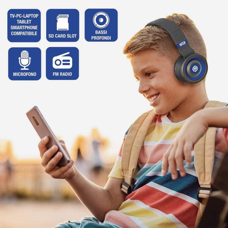 Techmade Cuffie Inter Wireless Bluetooth Microfono Cuffia Pieghevole Smartphone